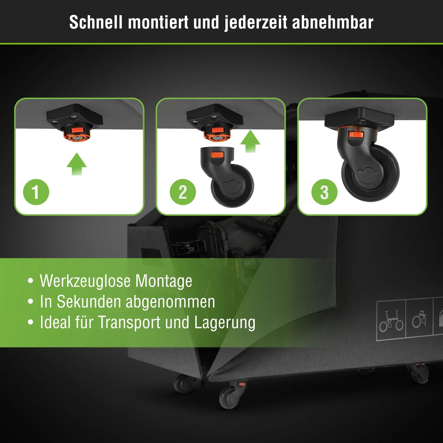 SachsenRad F11 Faltrad Transportbox neu mit Rollen
