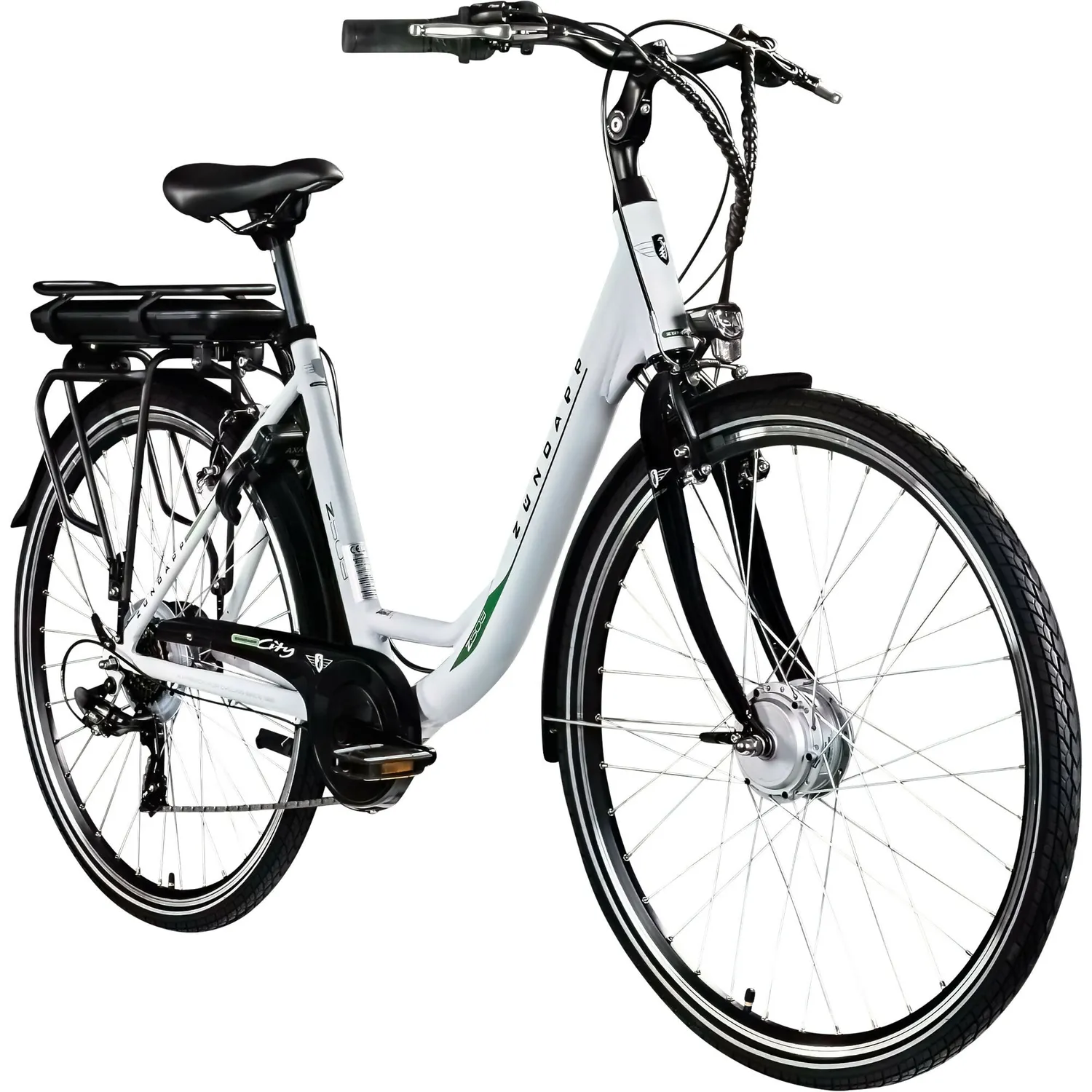 Zündapp Z503 E-Citybike Damen 28 Zoll weiß-grün
