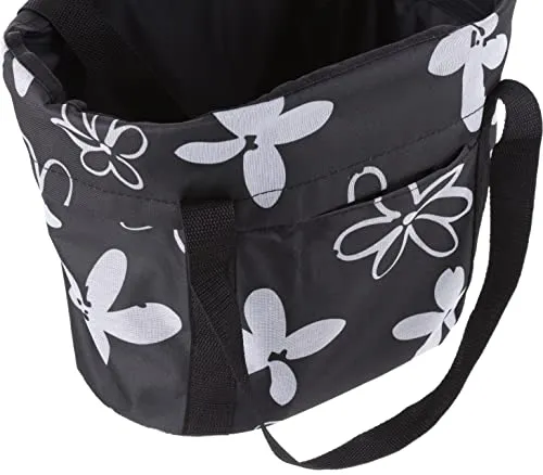 Fischer Fahrradkorb Lenkerkorb 5 kg schwarz Blumen