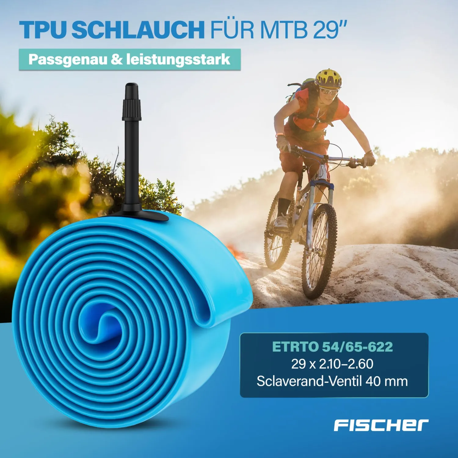 Fischer TPU Fahrradschlauch MTB 29 Zoll pannensicher