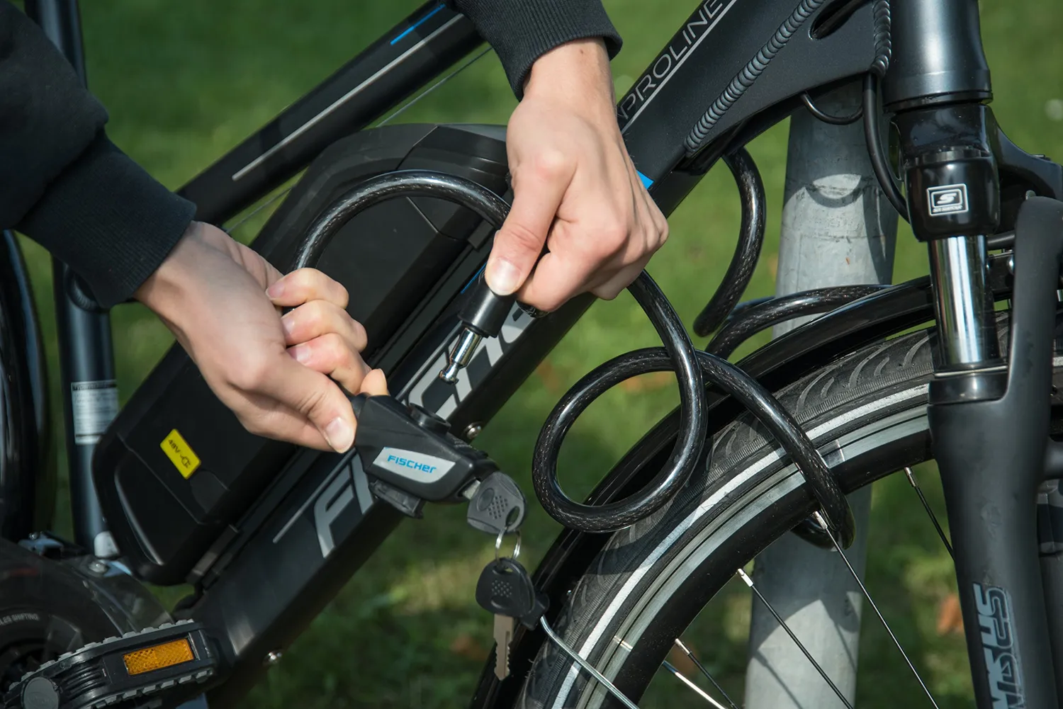Fischer Seilschloss 75 cm Fahrradschloss Ø 10 mm