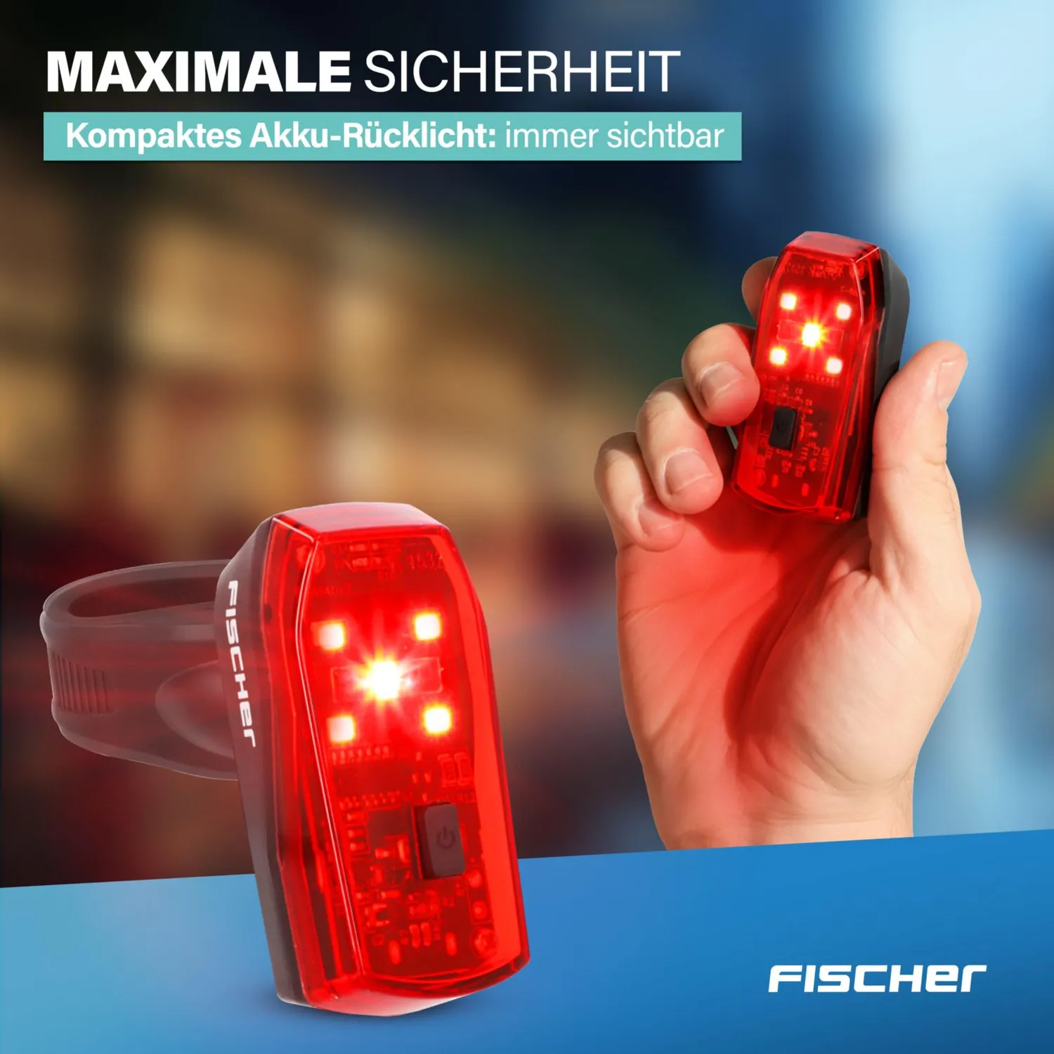 Fischer Basic Stop Rücklicht LED mit Bremslicht StVZO