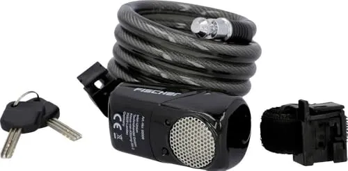 Fischer 85908 Spiralschloss 120 cm mit Alarm schwarz
