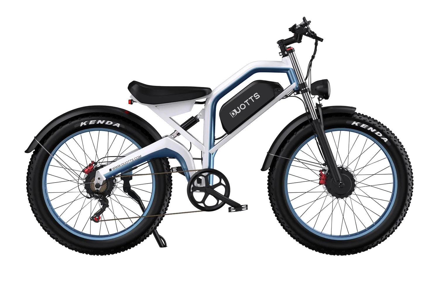 DUOTTS N26 E-Bike 26 Zoll 750W Weiß-Blau bis 100 km