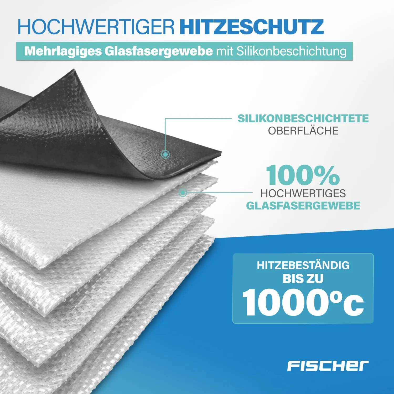 Fischer Brandschutztasche Lithium-Akku feuerfest 1000 °C