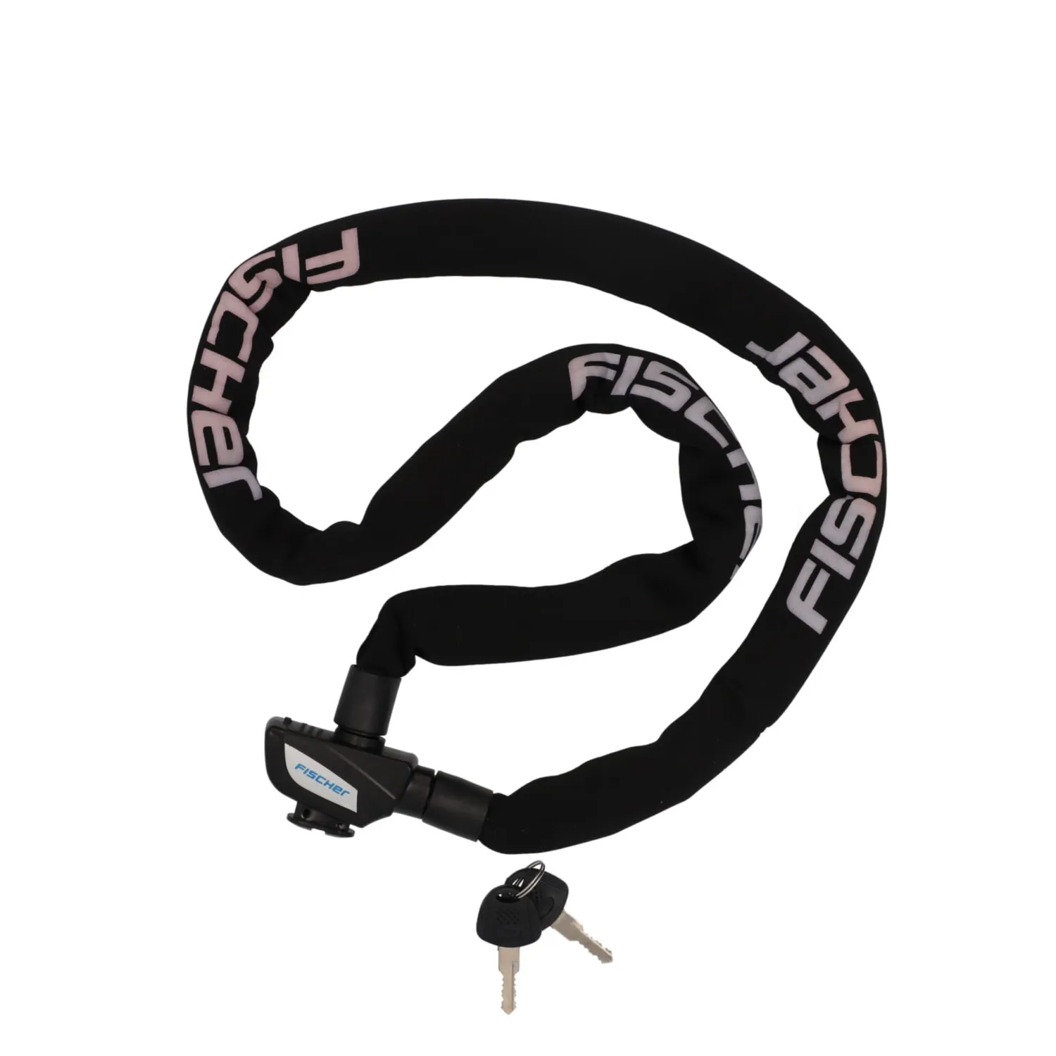 Fischer Kettenschloss Neopren Fahrradschloss 130 cm Schwarz