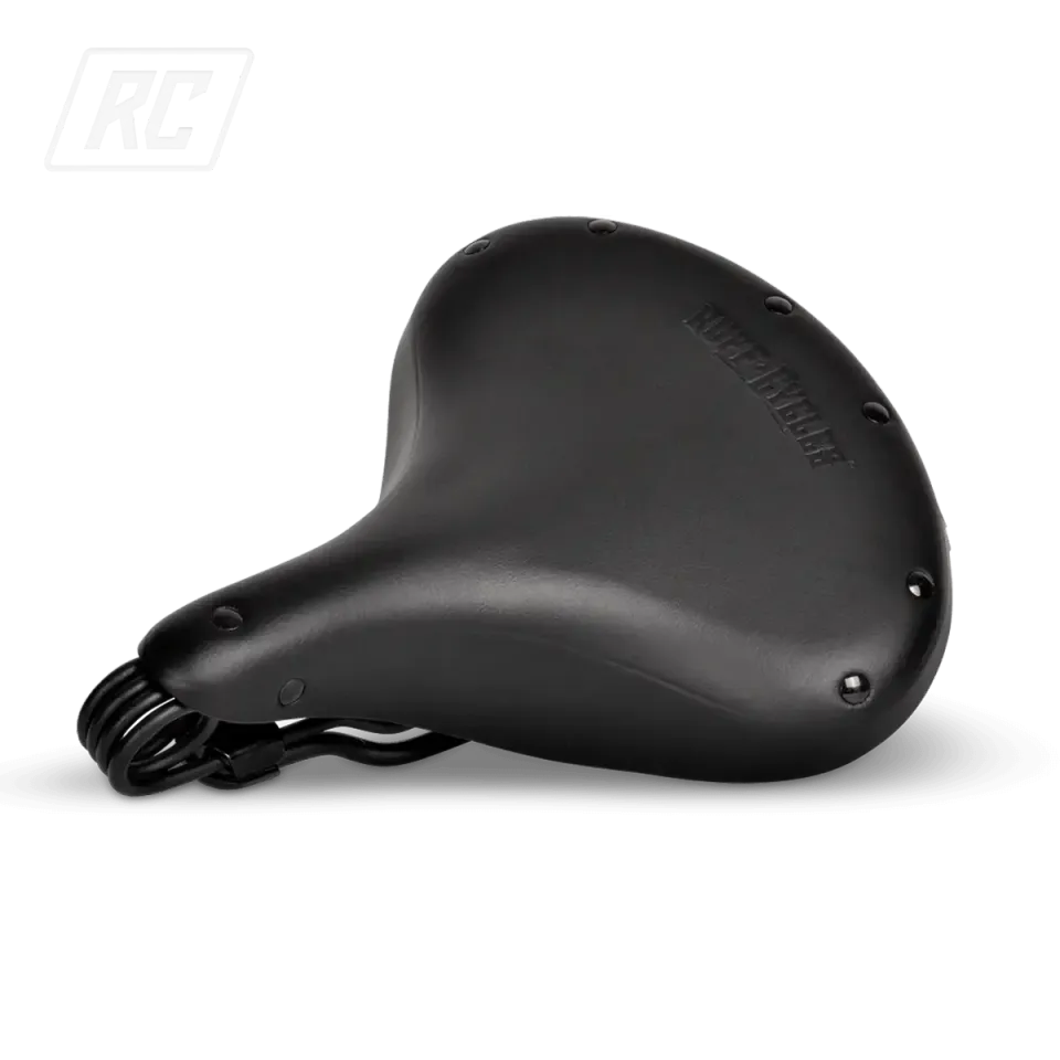 Ruff Cycles Wrangler Sattel Schwarz Echtleder