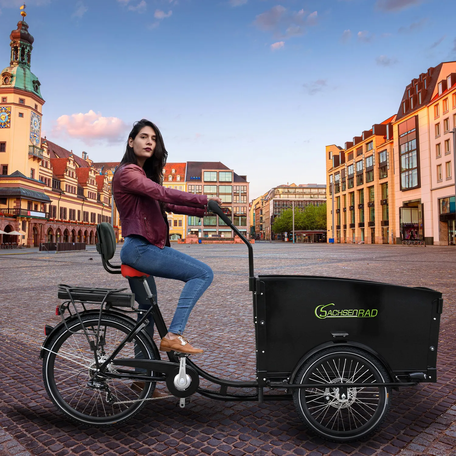 SachsenRad Sattel mit Rückenlehne Fahrradsattel verstellbar Memory-Schaum