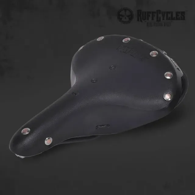 Ruff Cycles Gaucho Black Ledersattel Schwarz gefedert