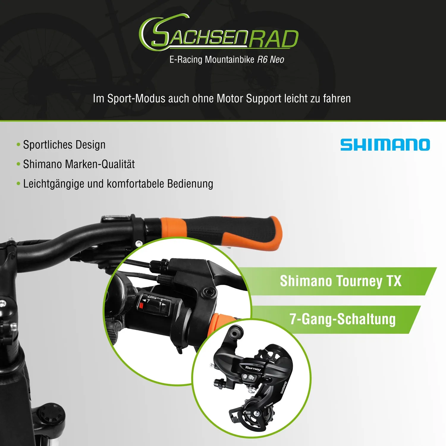 SachsenRad R6 E-Bike 500Wh 27,5 Zoll 150 km
