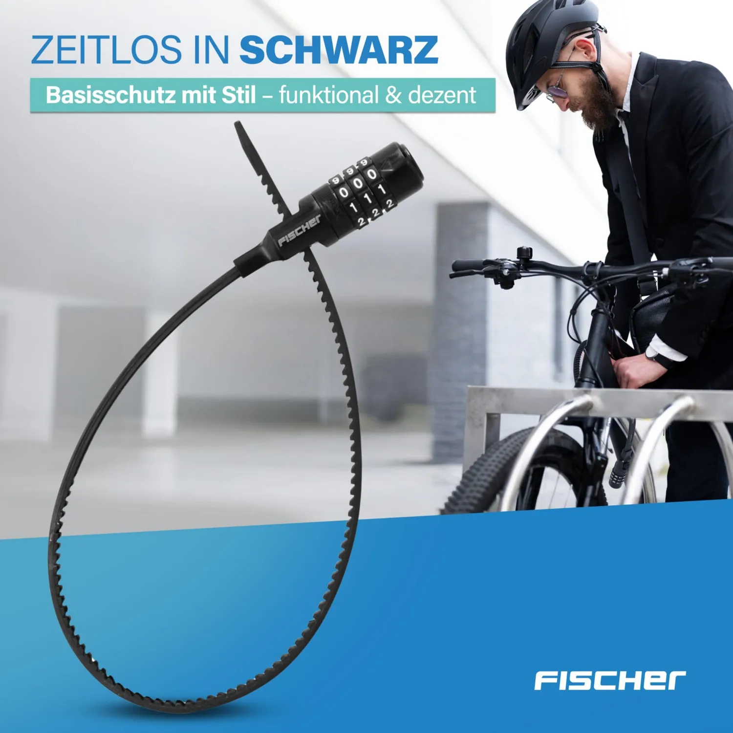 Fischer Zahlenschloss 53 cm schwarz 1000 Kombinationen