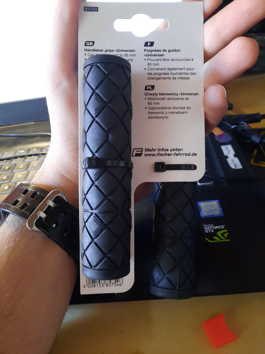 Fischer Lenkergriffe 85754 schwarz kürzbar Drehgriff