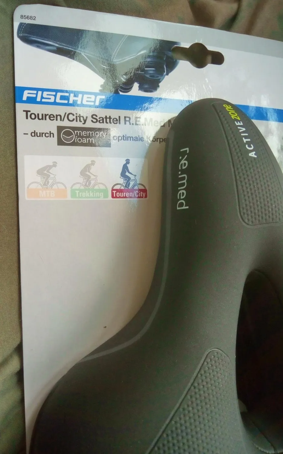 Fischer R.e.Med Memory Foam Fahrradsattel schwarz ergonomisch