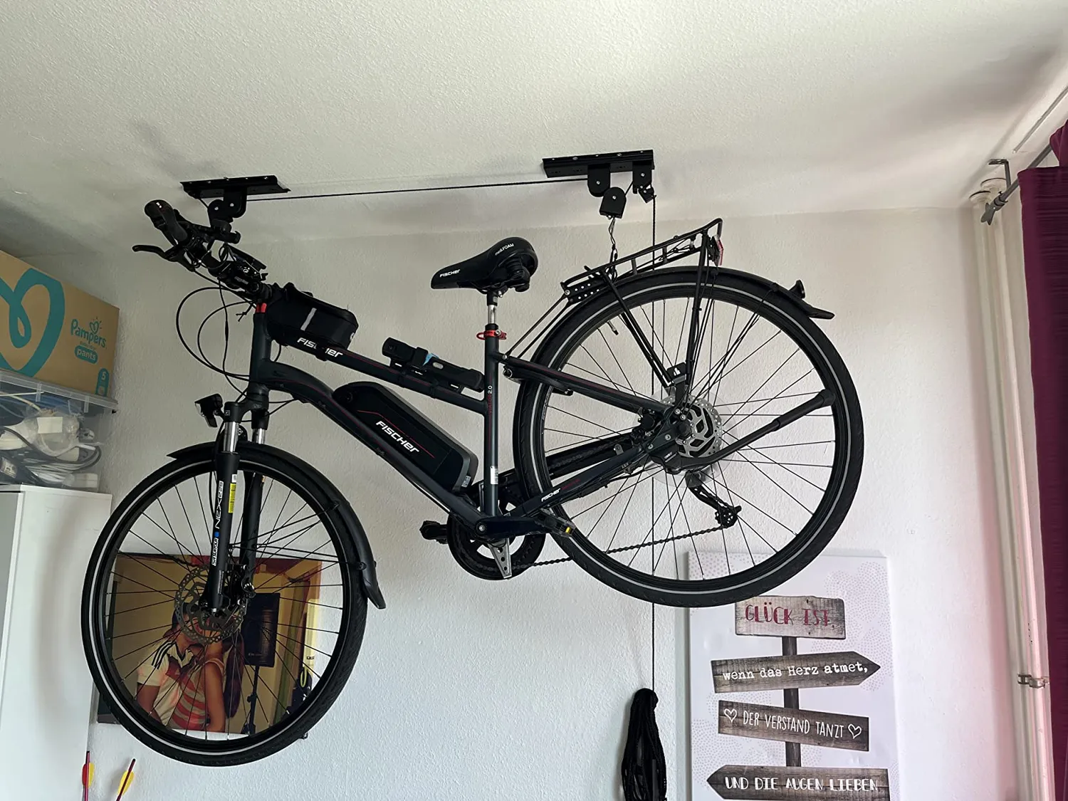Fischer Fahrradlift Plus Deckenlift 30 kg bis 4 m