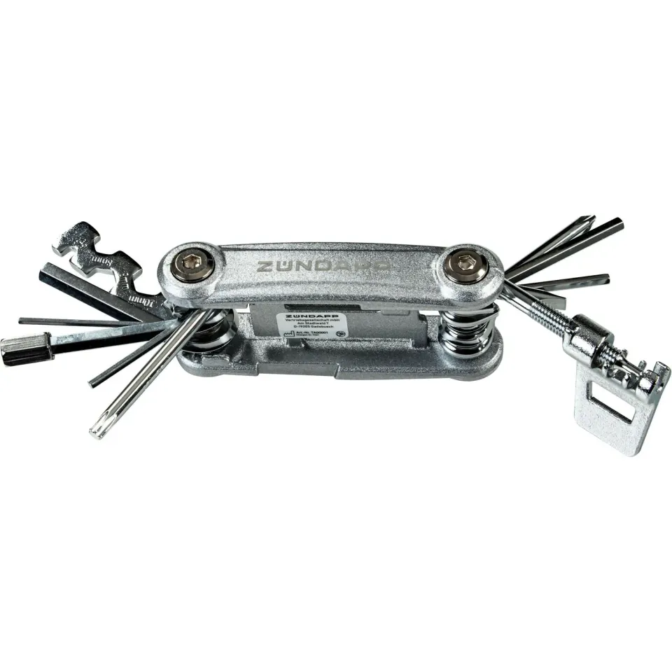 Zündapp Multitool 16 Funktionen silber Fahrradwerkzeug