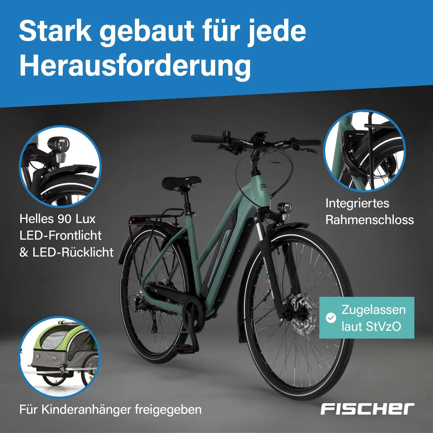 Fischer Viator 2.1 Active E-Bike 50 cm 459 Wh 50 Nm