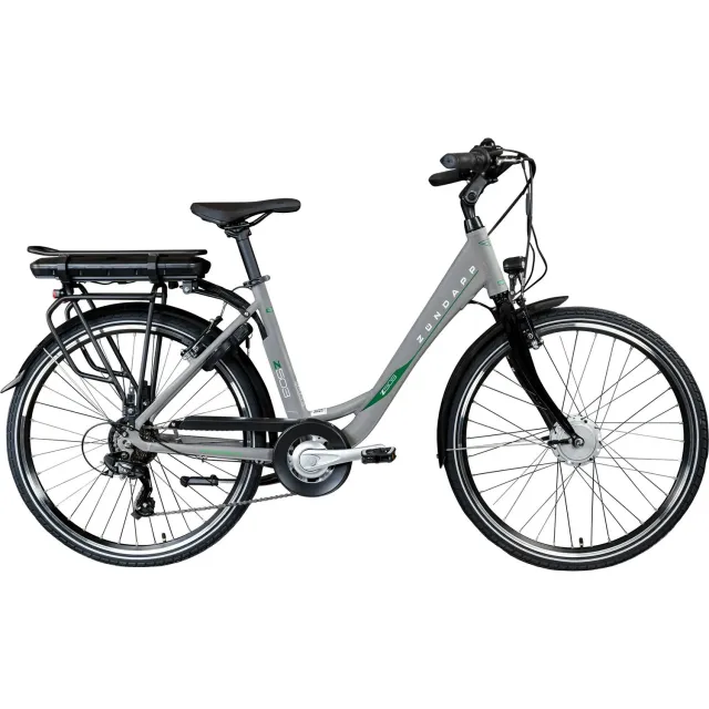 Zündapp Z503 E-Citybike Damen 26" 46 cm grau-grün 7-Gang