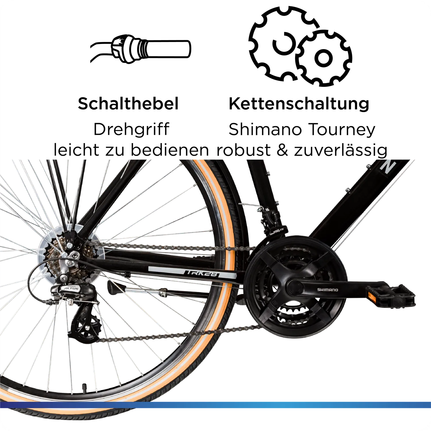 Zündapp T700 Trekkingrad Herren 21-Gang 50cm schwarz