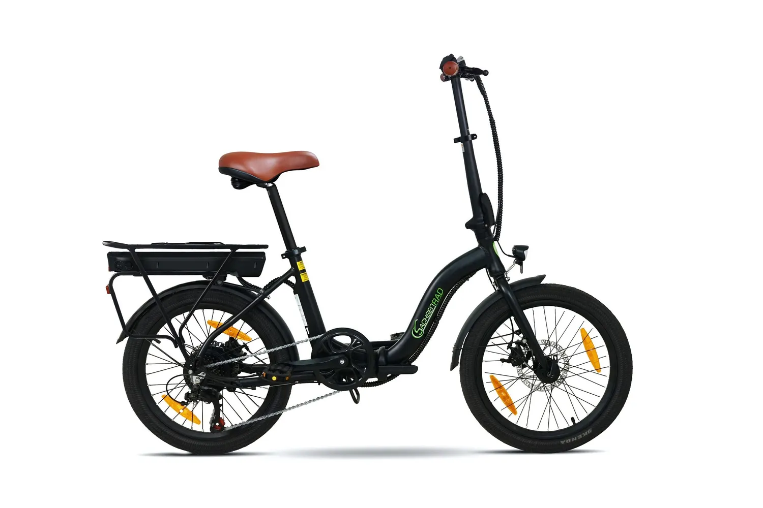 SachsenRad F2 Farmers Folding E-Faltrad schwarz 130km