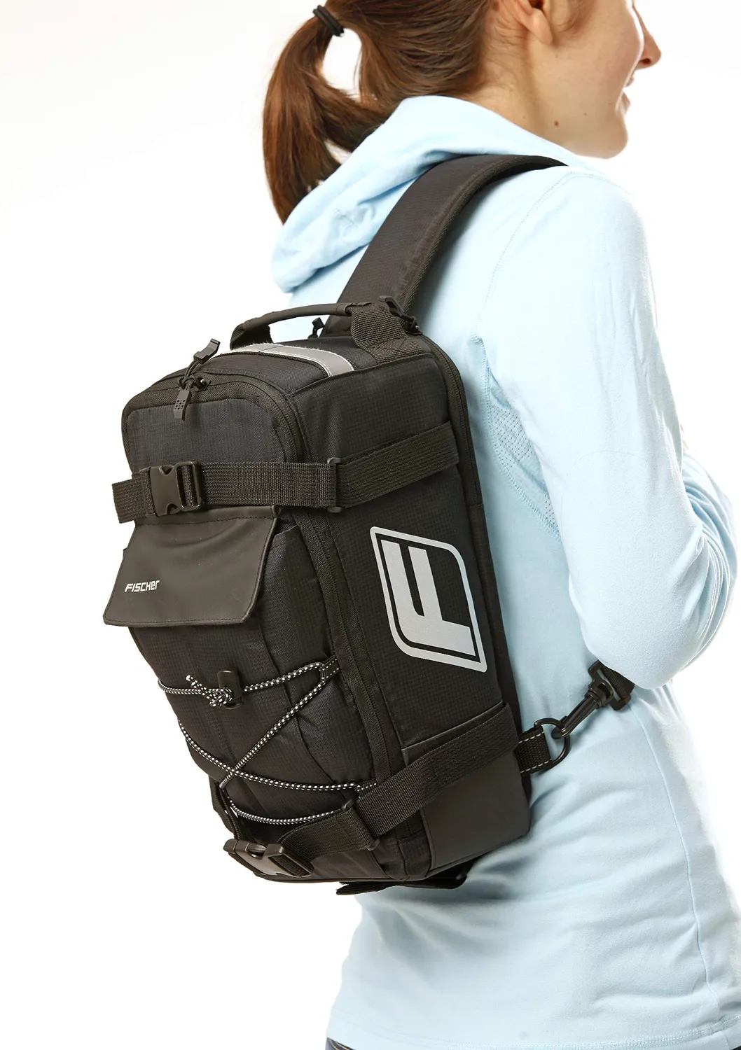 Fischer 2in1 Gepäckträgertasche Rucksack schwarz 3kg