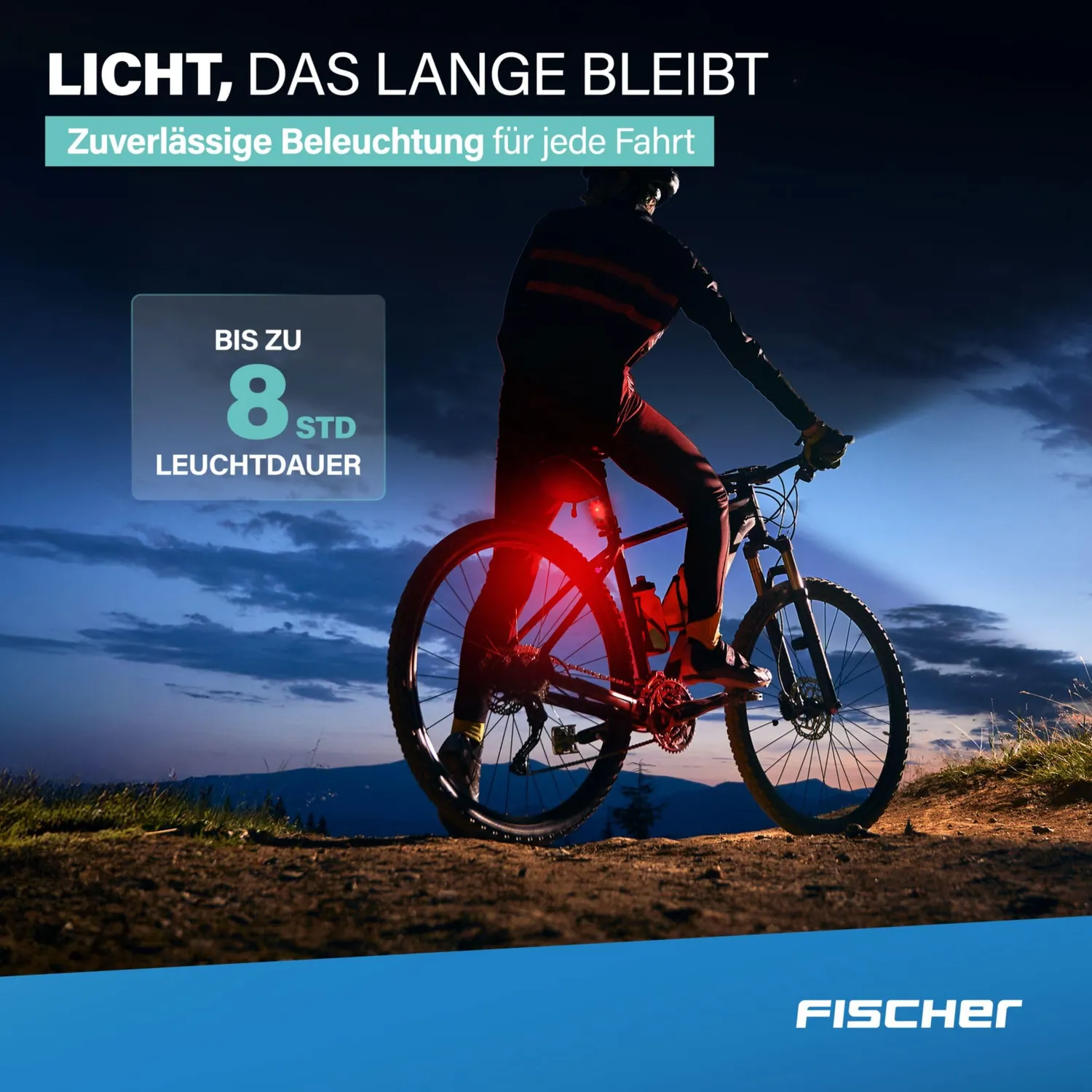 Fischer Basic Rücklicht LED hinten Akku StVZO