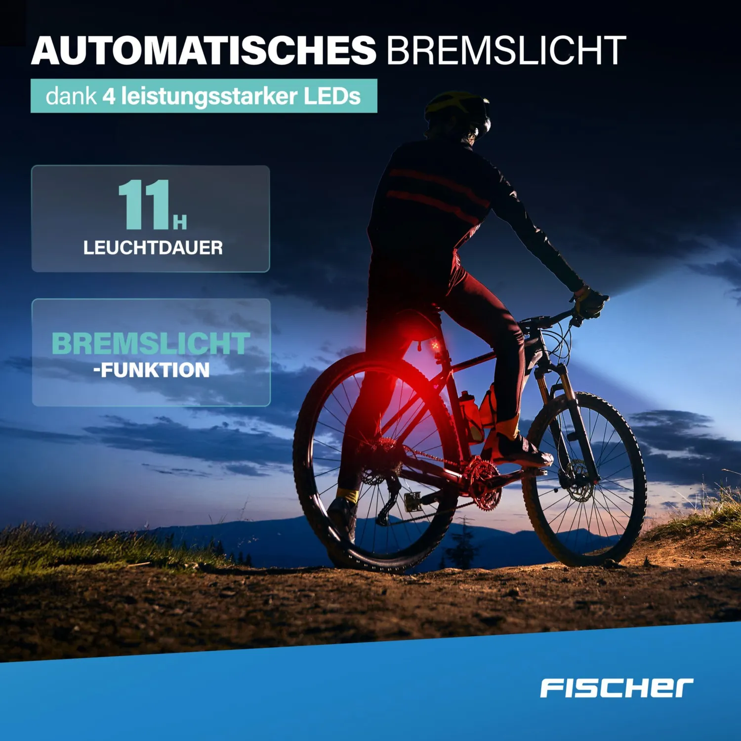 Fischer Basic Stop Rücklicht LED mit Bremslicht StVZO