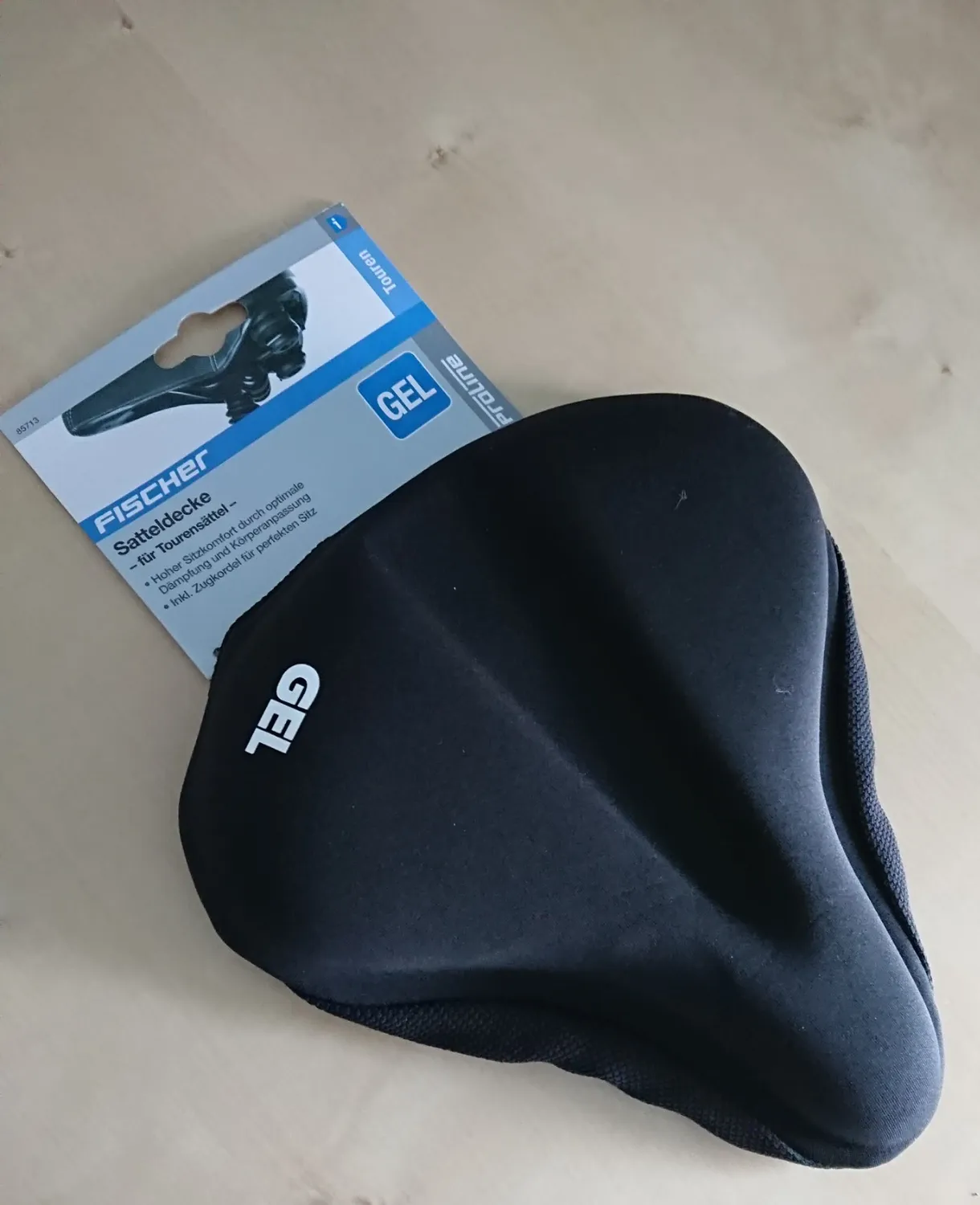 Fischer Satteldecke Touren Gel Sattelüberzug schwarz