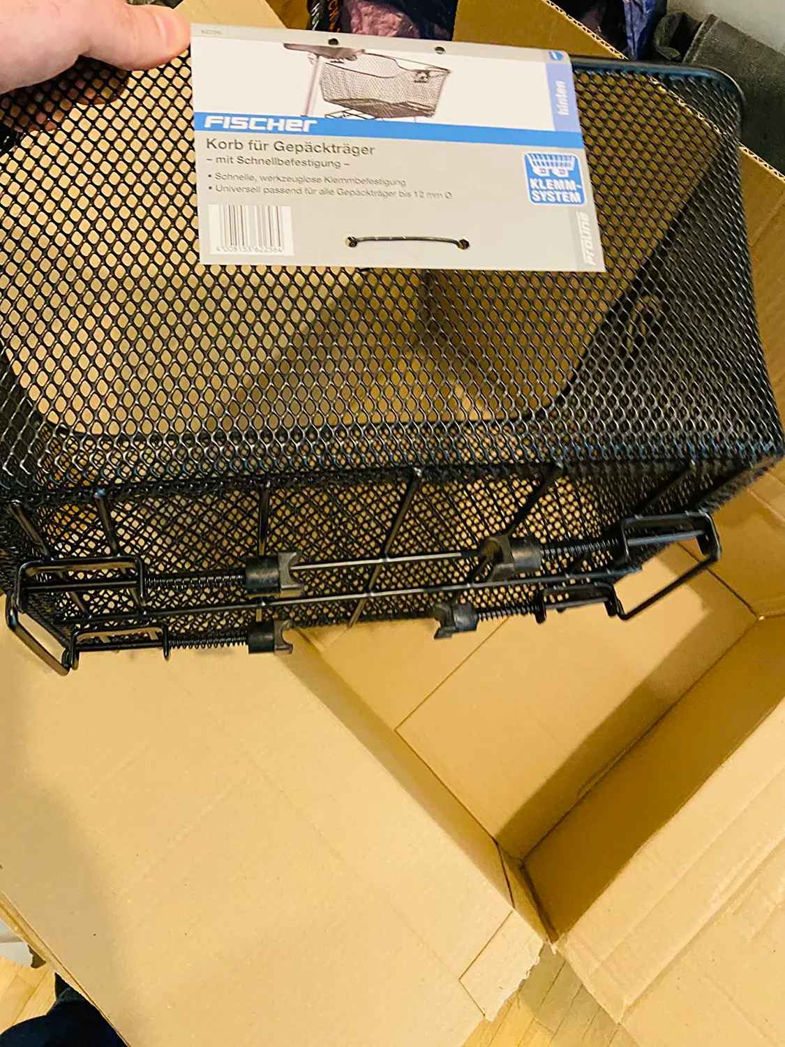 Fischer Gepäckträgerkorb Schnellbefestigung engmaschig