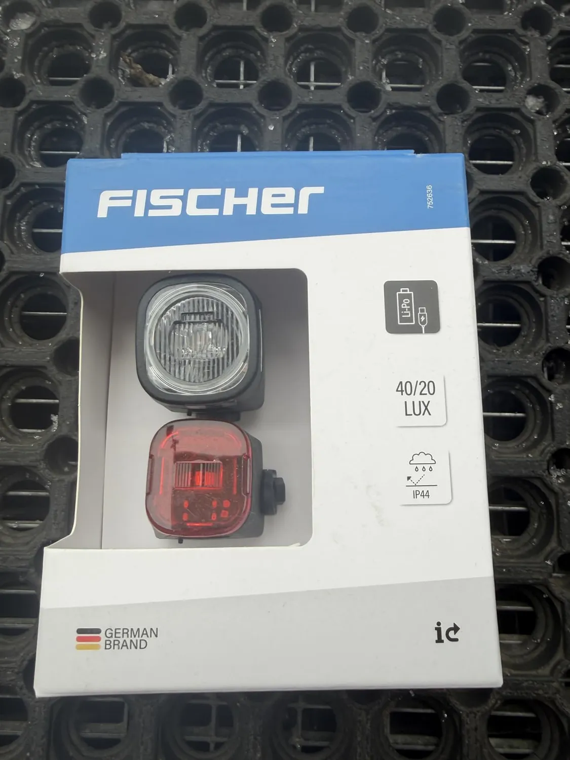 Fischer Square Beleuchtungs-Set USB 40 Lux StVZO wasserdicht