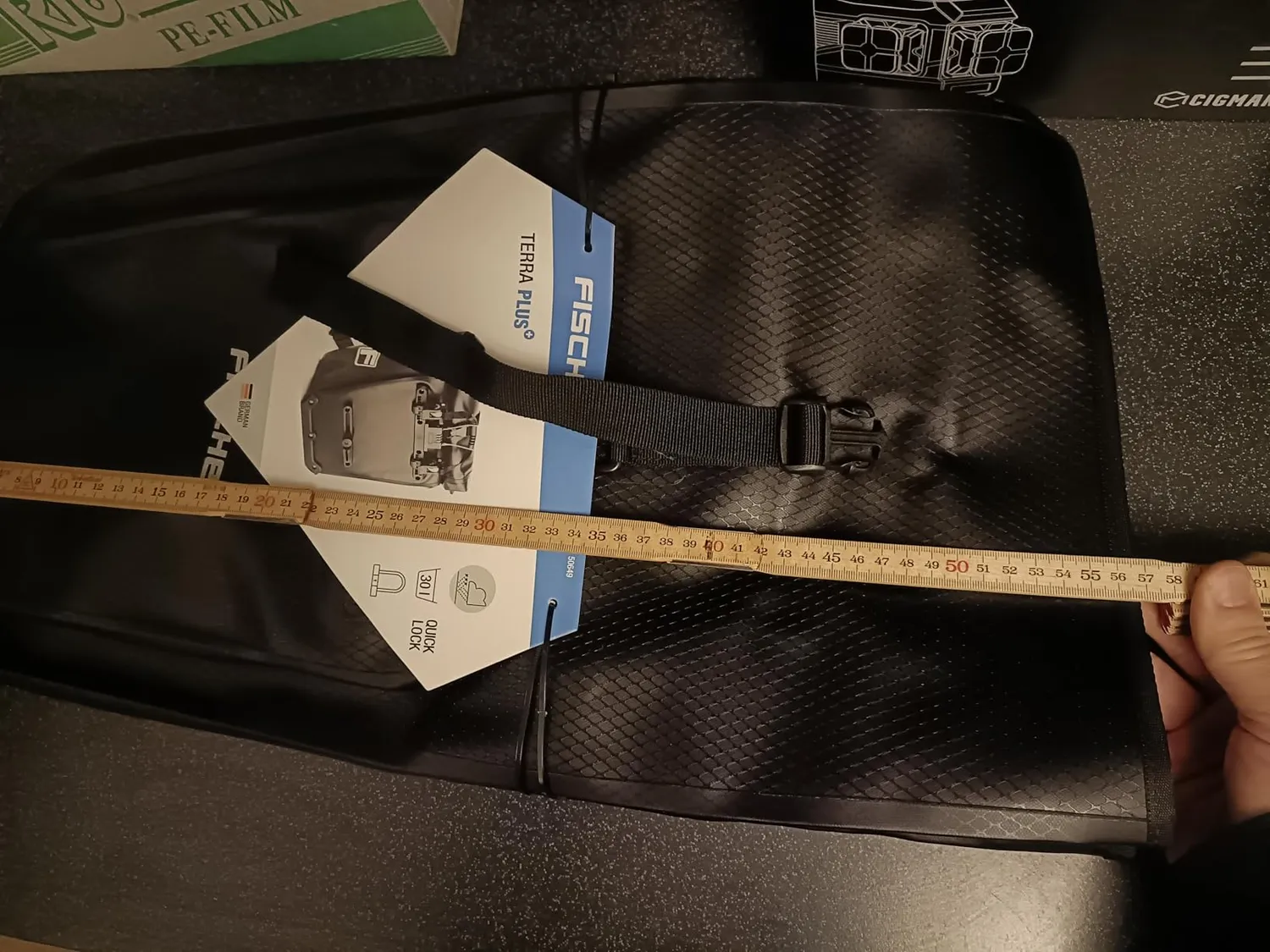 Fischer Plus Terra Gepäckträgertasche 30L schwarz M