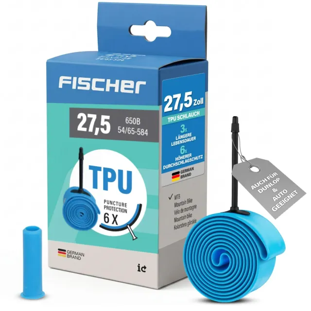 fischer TPU Fahrradschlauch MTB 27,5 Zoll 2.10-2.60 SV