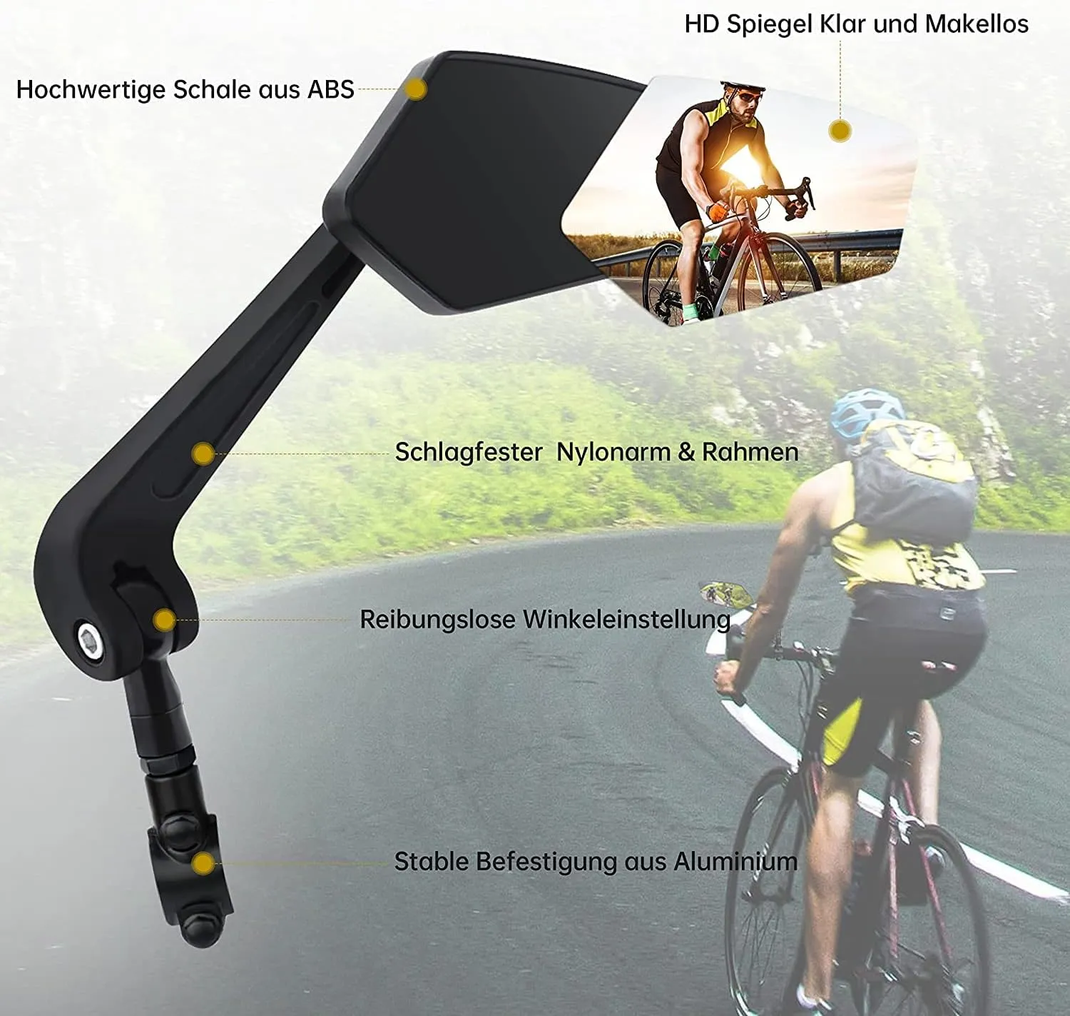 SachsenRad Vista Fahrrad-Rückspiegel-Set 2 Stück
