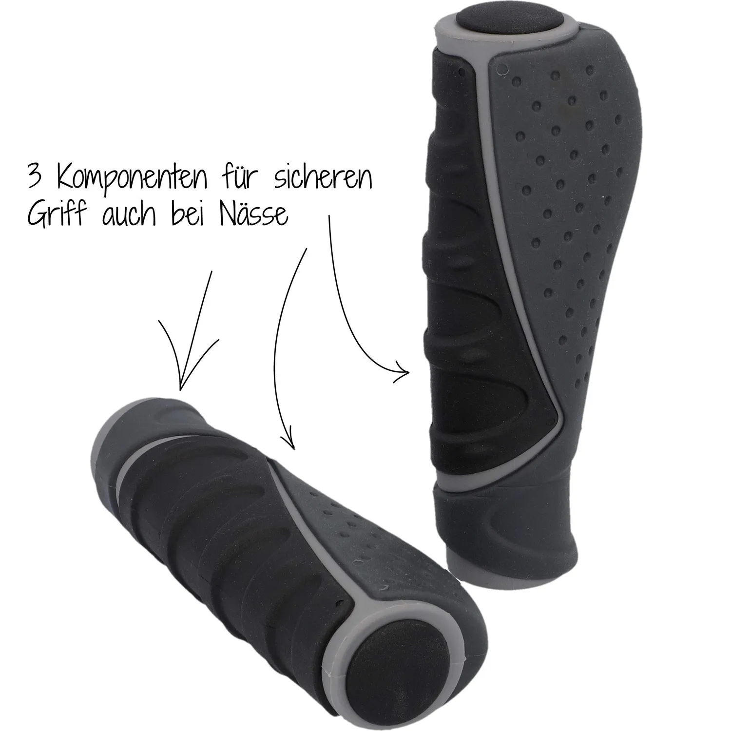 fischer Trio 85776 Lenkergriffe ergonomisch grau Paar