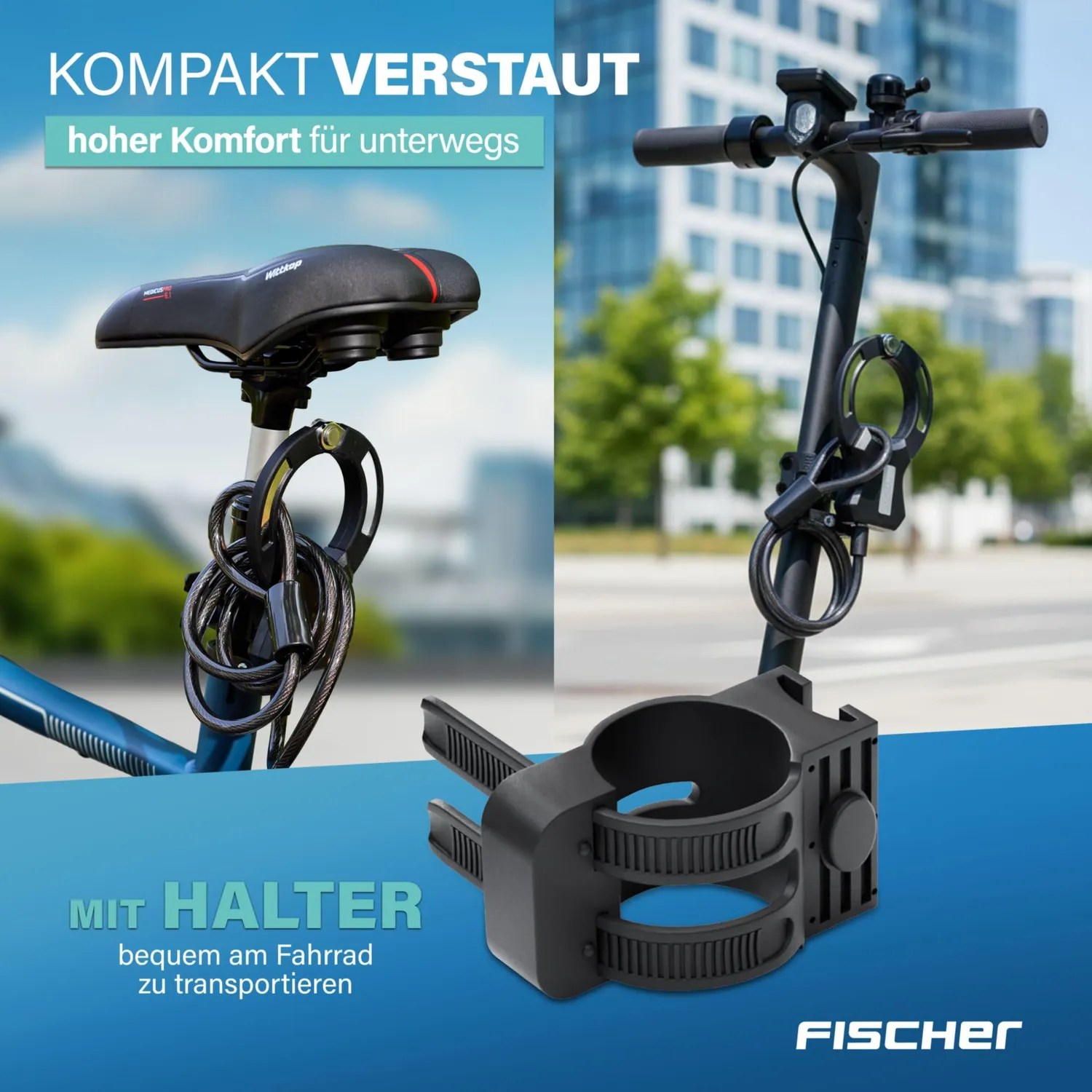 Fischer Handschellenschloss 120 cm Schloss 10 mm Stufe 4