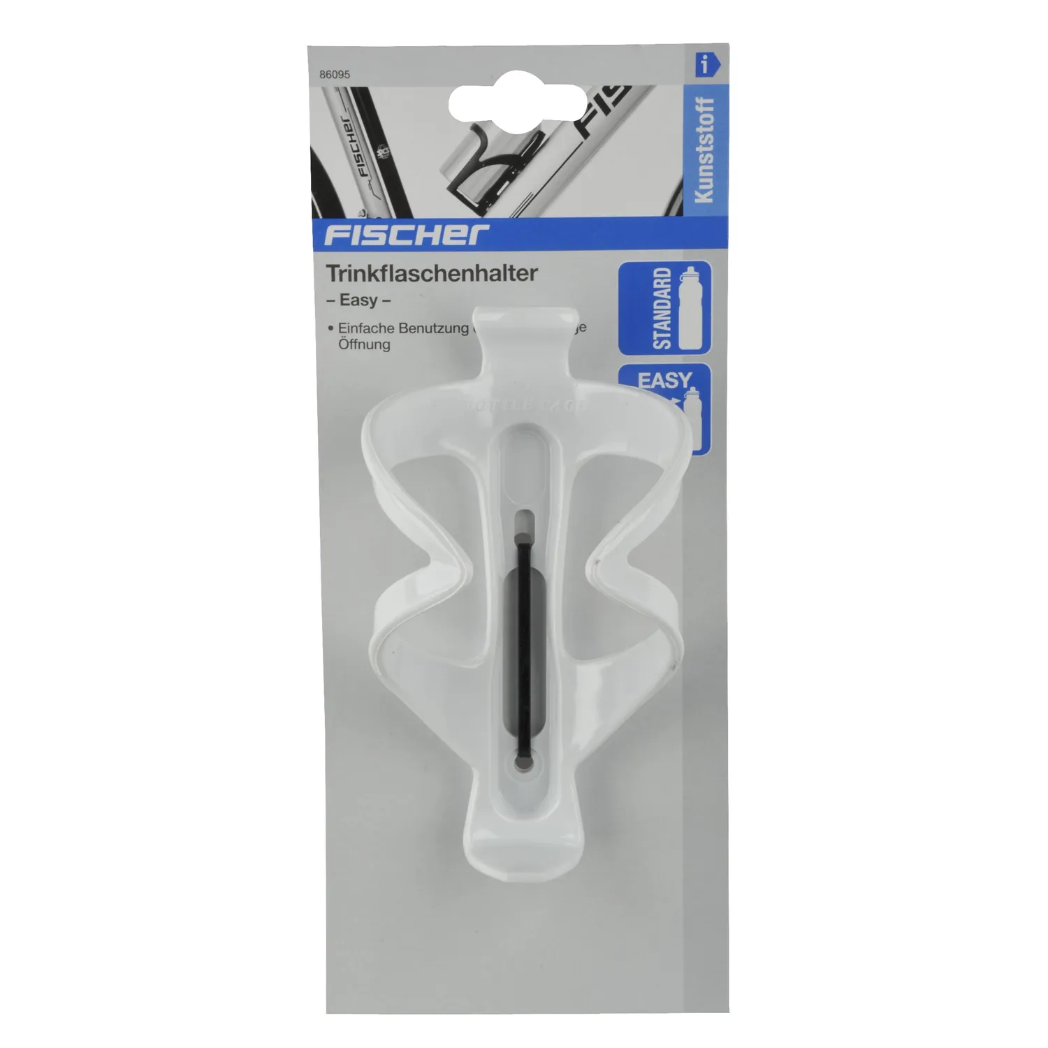 Fischer 86095 Flaschenhalter Easy Halter weiß Kunststoff