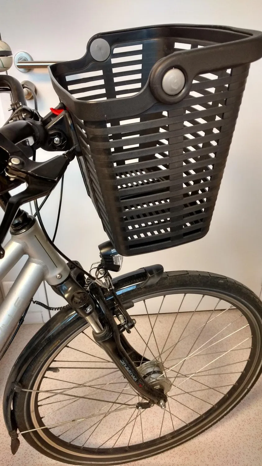 Fischer Fahrradkorb vorne schwarz Einkauf