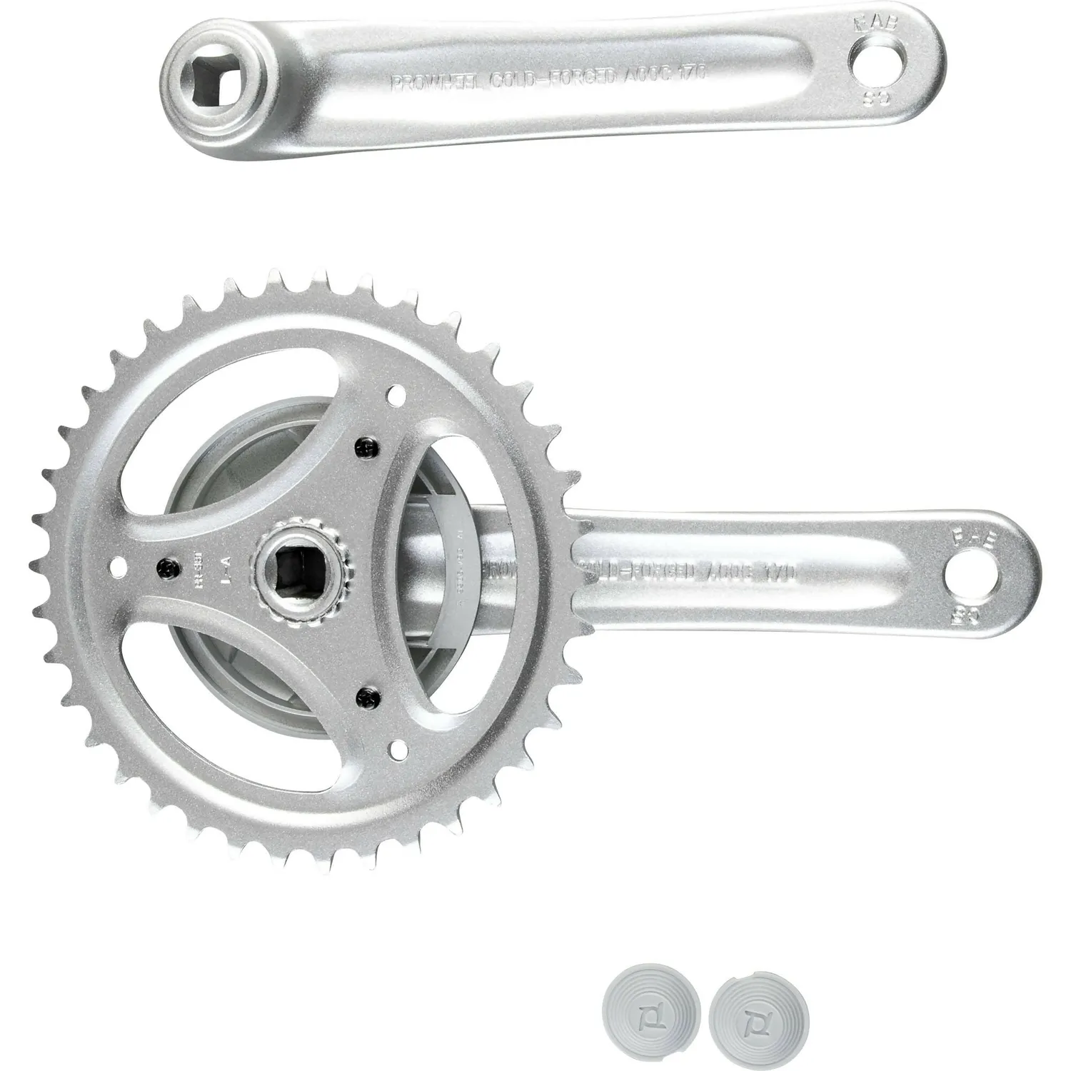 Zündapp Prowheel 170mm 38 Zähne Kurbelgarnitur silber