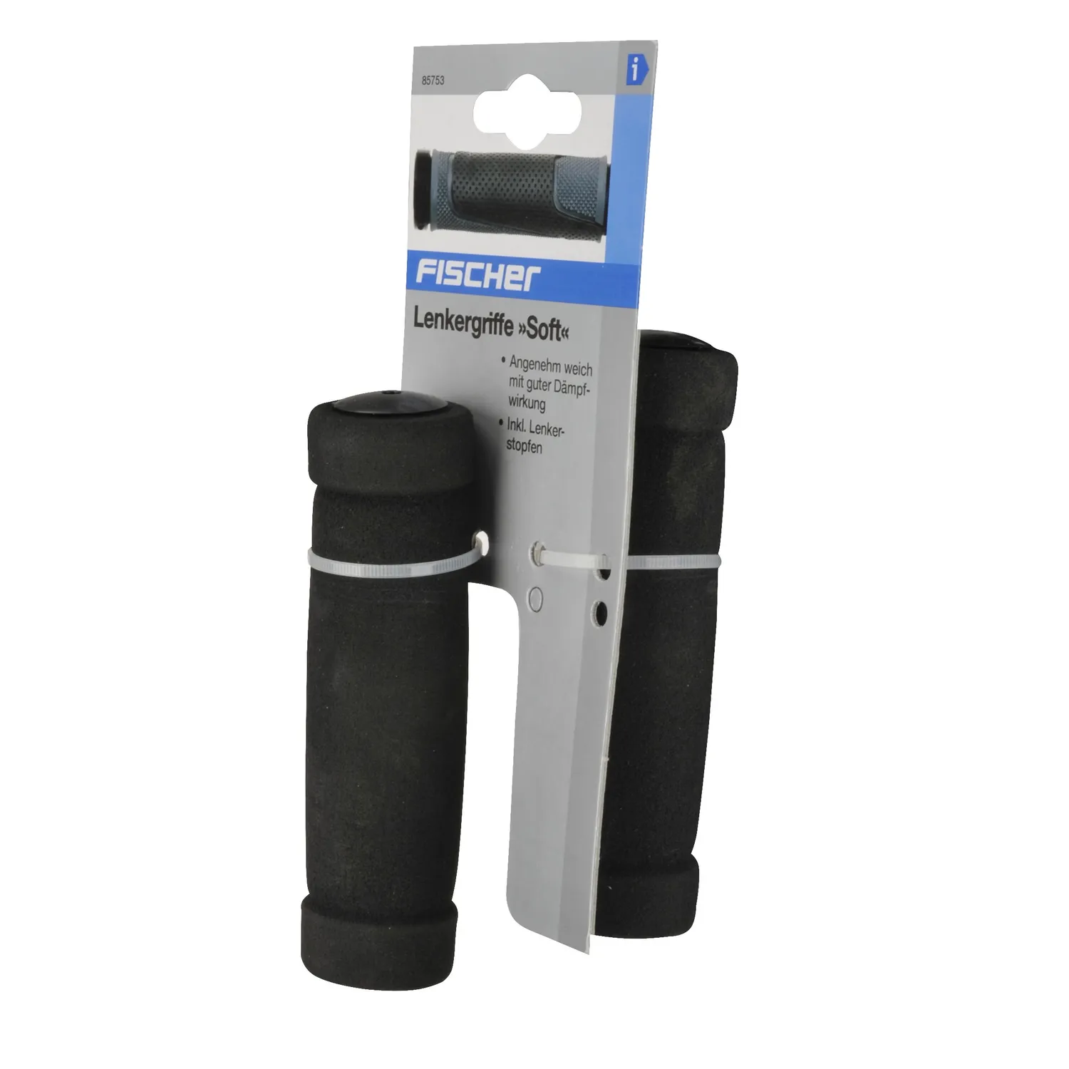 Fischer Fahrradgriffe Soft 85753 schwarz weich 2er-Set