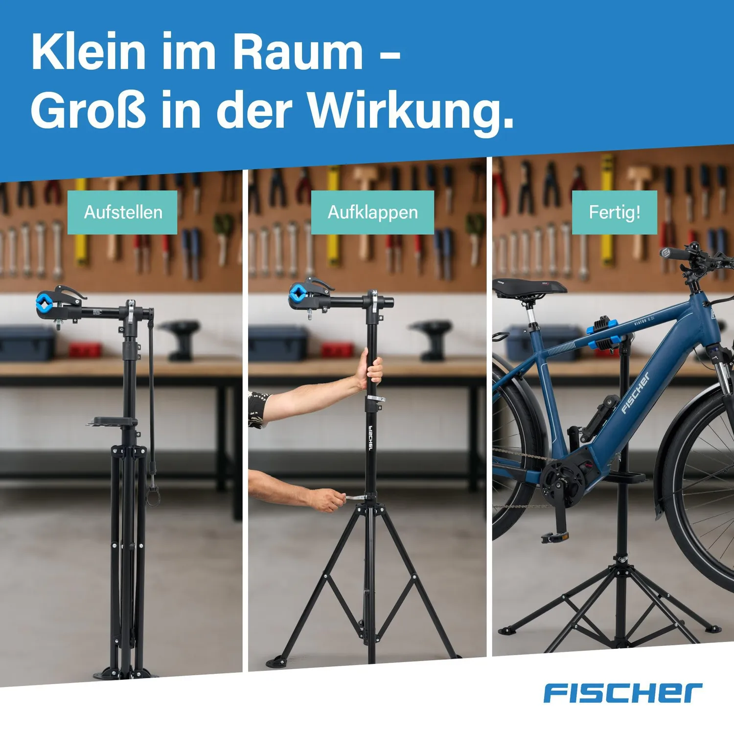 Fischer Montageständer 35 kg höhenverstellbar E-Bike