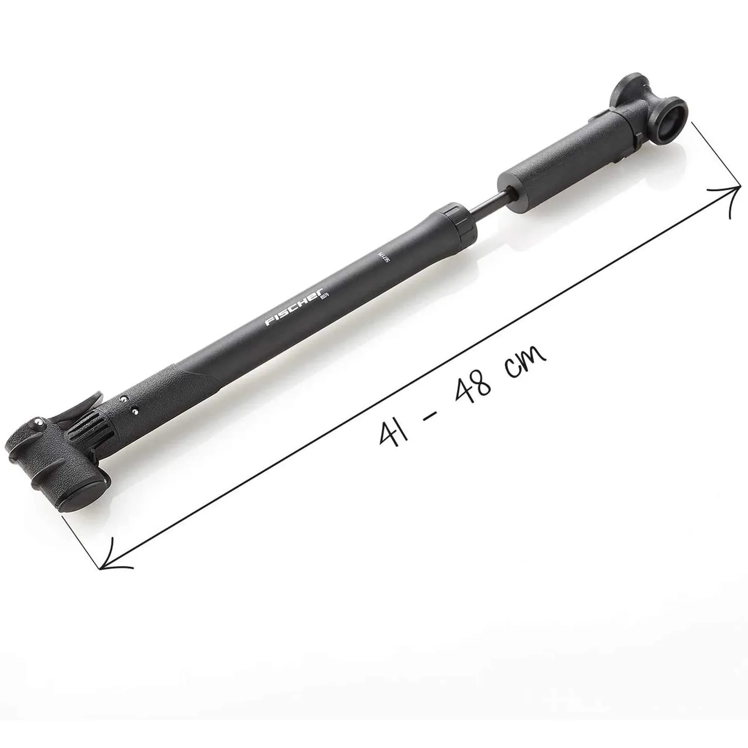 Fischer Luftpumpe 41-48 cm Duokopf Rahmenpumpe