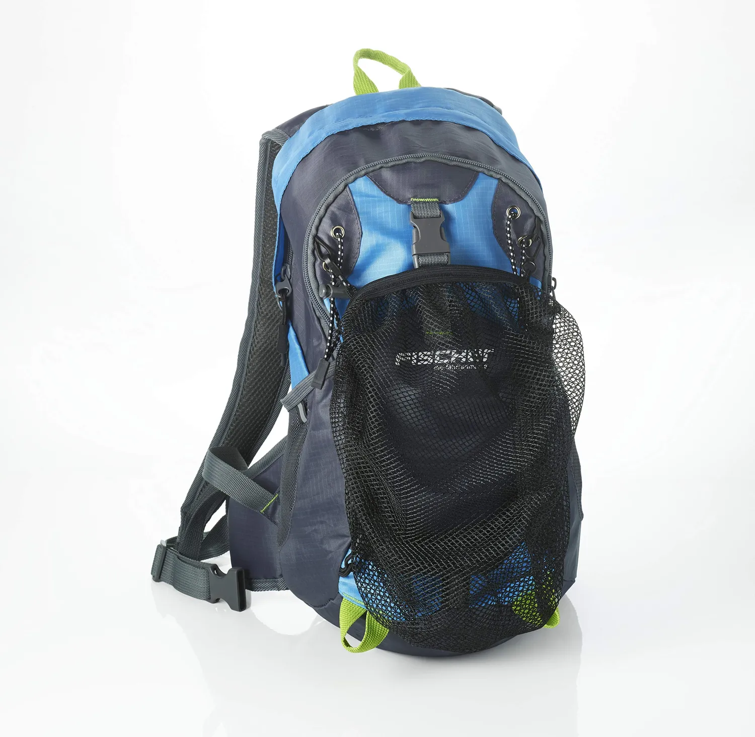 Fischer Fahrradrucksack 15 Liter Blau mit Helmnetz