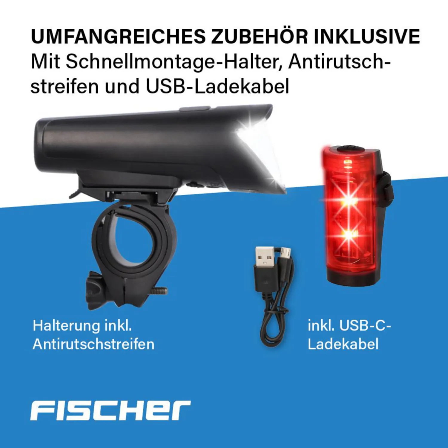 Fischer Small-Box Beleuchtungsset LED-Akku 45 Lux