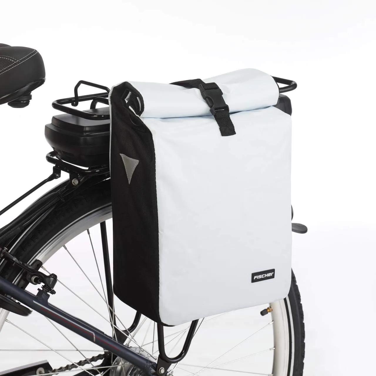 Fischer Gepäckträgertasche wasserdicht 18 Liter weiß