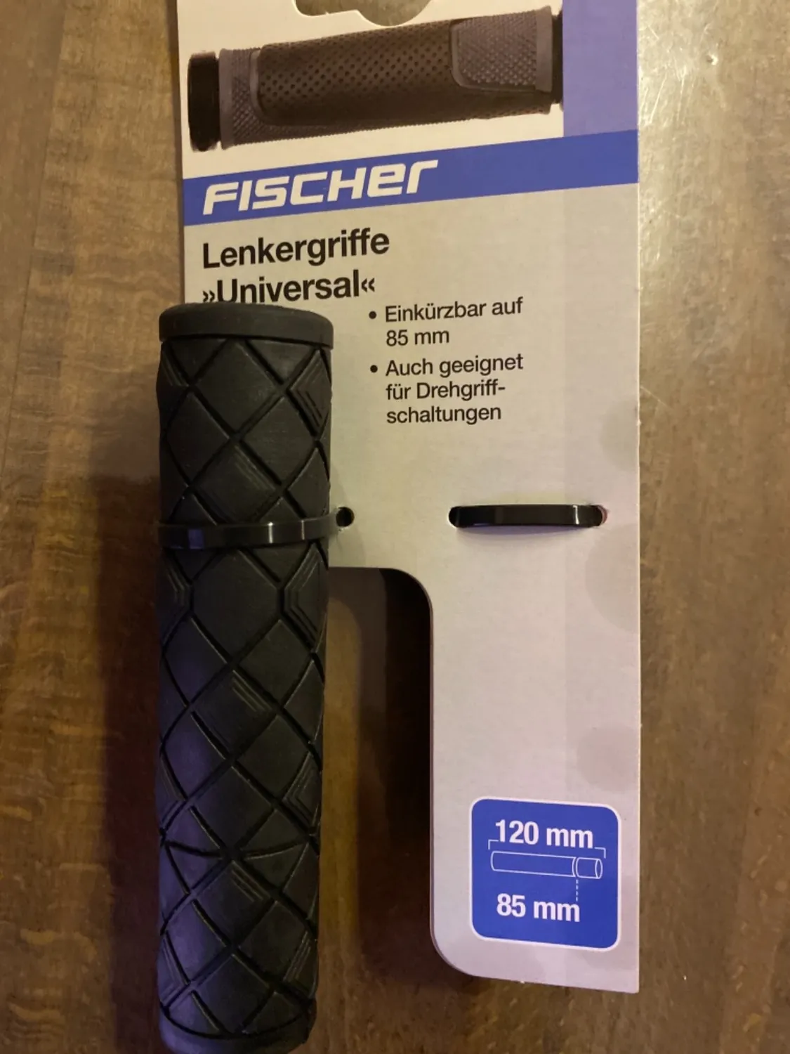 Fischer Lenkergriffe 85754 schwarz kürzbar Drehgriff