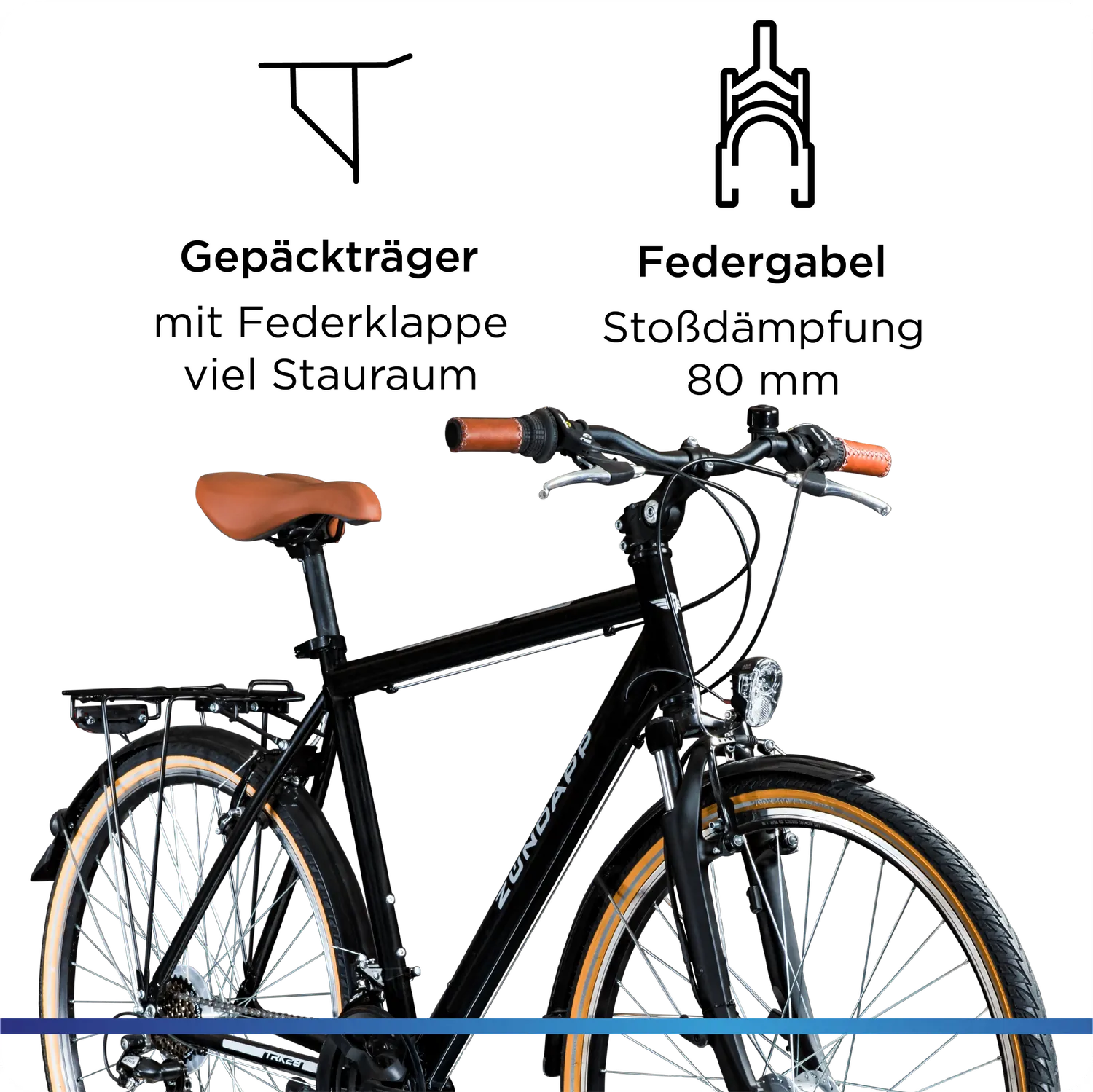 Zündapp T700 Trekkingrad Herren 21-Gang 50cm schwarz
