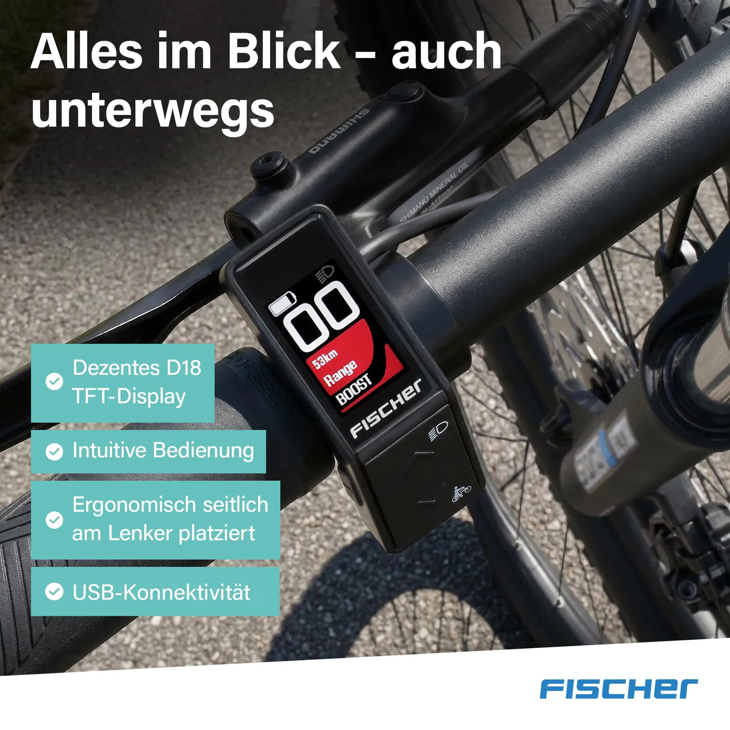 Fischer Montis 2.2 Active E-Bike 49cm 688Wh 50Nm