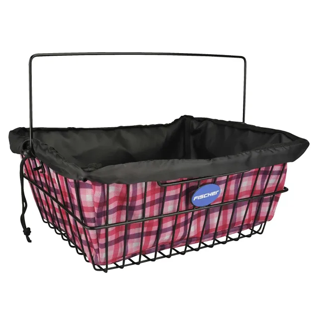 Fischer Classic Gepäckträgerkorb 32x42x18 cm Textileinsatz
