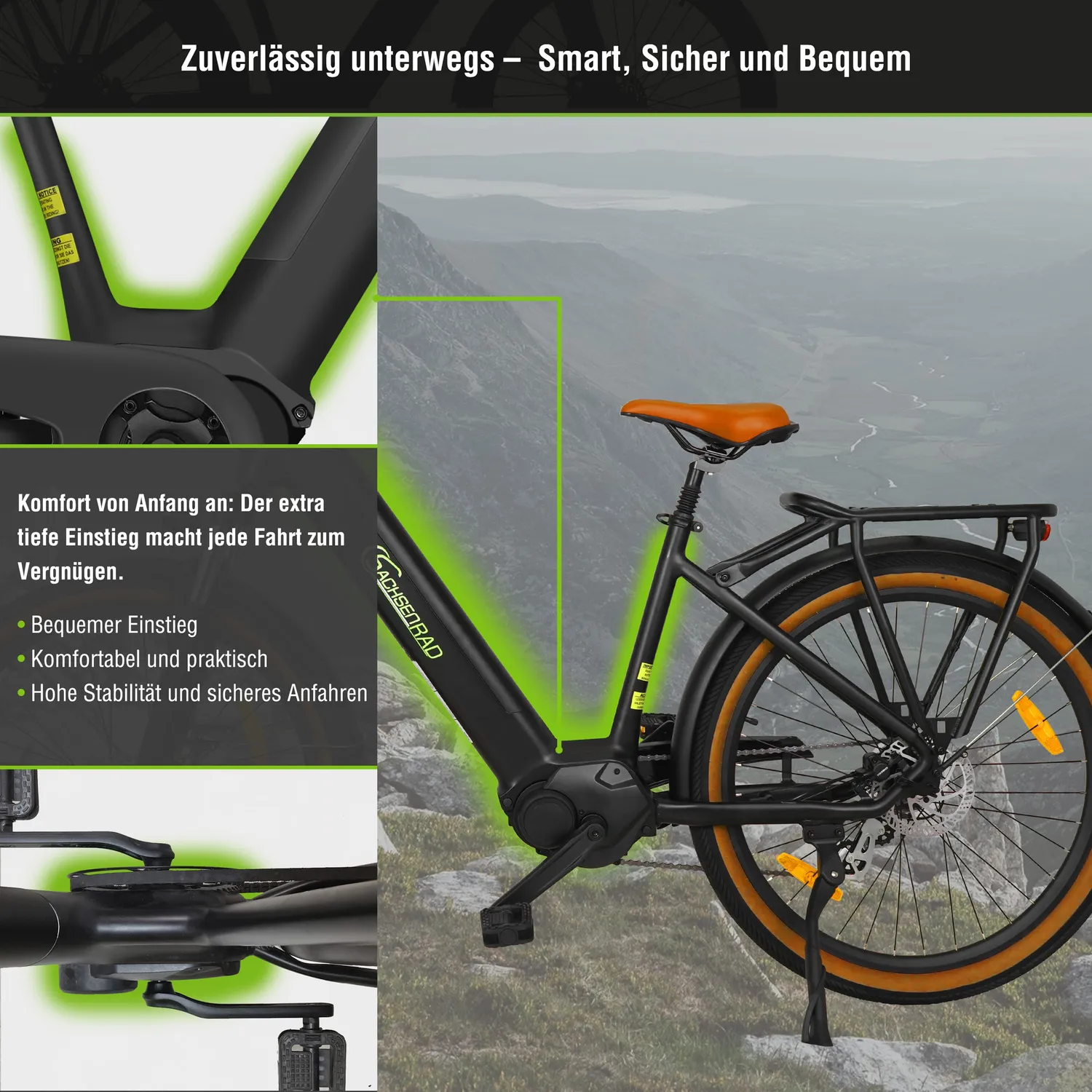 SachsenRad C5 Centro II E-SUV CityBike B-Ware Diebstahlsicherung