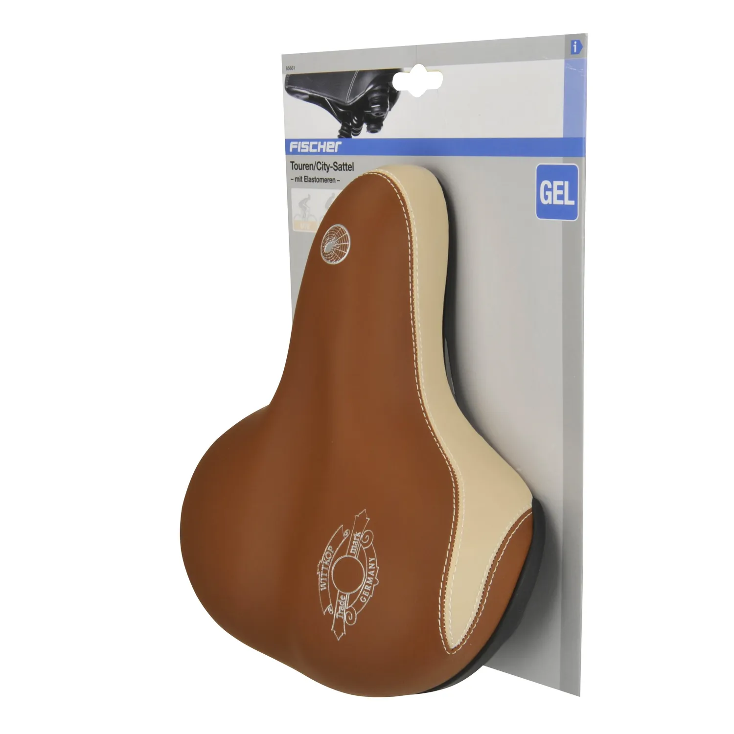 Fischer Tourensattel Cappuccino Gel Elastomer braun