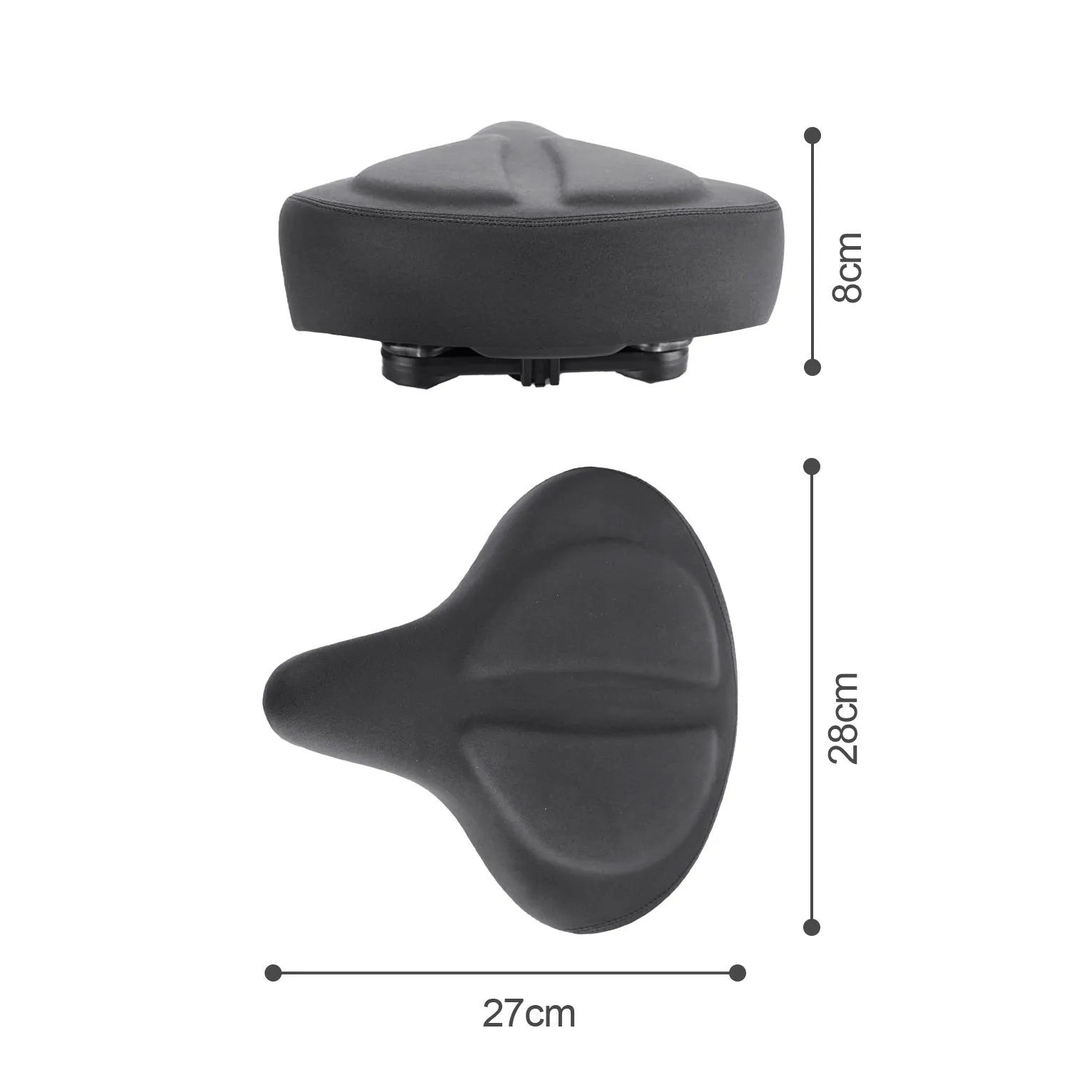 SachsenRad Fahrradsattel breit PU atmungsaktiv
